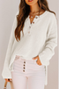 Waffle Knit Henley Sweater