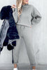 Casual Solid Solid Color Turtleneck Long Sleeve Two Pieces