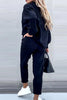Casual Solid Solid Color Turtleneck Long Sleeve Two Pieces