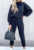 Casual Solid Solid Color Turtleneck Long Sleeve Two Pieces