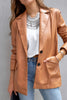 Casual Street Solid Patchwork Buckle Turn-back Collar Outerwear