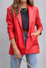 Casual Street Solid Patchwork Buckle Turn-back Collar Outerwear