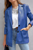 Casual Street Solid Patchwork Buckle Turn-back Collar Outerwear
