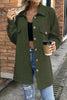Casual Work Solid Patchwork Buttons POLO collar Outerwear