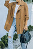 Casual Work Solid Pocket Turndown Collar Outerwear(4 Colors)