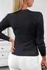 Elegant College Solid V Neck Tops(5 Colors)