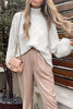 Casual Street Solid Color Turtleneck Sweaters(5 Colors)