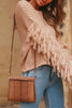 Casual Solid Tassel O Neck Sweaters(4 Colors)