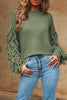 Casual Solid Tassel O Neck Sweaters(4 Colors)