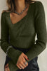 Casual Street Solid Color Oblique Collar Sweaters(7 Colors)