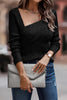Casual Street Solid Color Oblique Collar Sweaters(7 Colors)