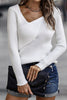 Casual Street Solid Color Oblique Collar Sweaters(7 Colors)