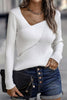 Casual Street Solid Color Oblique Collar Sweaters(7 Colors)