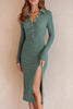 Celebrities Elegant Solid Solid Color Turndown Collar One Step Skirt Dresses