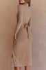 Celebrities Elegant Solid Solid Color Turndown Collar One Step Skirt Dresses