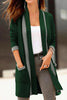 Casual Street Color Block Contrast Cardigan Collar Tops