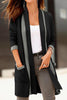 Casual Street Color Block Contrast Cardigan Collar Tops