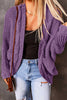 Elegant Solid Pocket Solid Color Cardigan Collar Tops