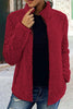 Casual Solid Zipper Mandarin Collar Outerwear