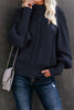 Casual Solid Solid Color Half A Turtleneck Tops