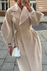 Elegant Solid Solid Color Turndown Collar Outerwear
