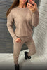 Casual Solid Solid Color O Neck Long Sleeve Two Pieces