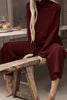 Casual Solid Solid Color Turtleneck Long Sleeve Two Pieces