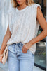Solid Sequins O Neck Tops