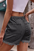 Casual Street Solid Pocket Frenulum Straight Mid Waist Solid Color Bottoms