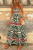 Casual Vacation Geometric Patchwork Square Collar Printed Dress Dresses(3 Colors)