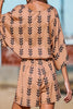 Casual Street Print Patchwork V Neck Loose Jumpsuits