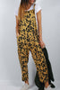 Casual College Leopard Patchwork Loose Jumpsuits(5 Colors)