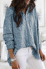 Casual Solid Buttons V Neck Tops