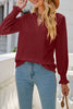 Casual Solid Hollowed Out Stringy Selvedge V Neck Tops