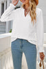 Casual Solid Hollowed Out Stringy Selvedge V Neck Tops