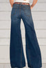 Street Solid High Waist Regular Denim Jeans(No Belt)