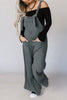 Casual Solid Pocket U Neck Loose Jumpsuits