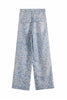 Print High Waist Wide Leg Pants