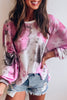 Tie Dye O Neck Loose Hoodie