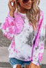 Tie Dye O Neck Loose Hoodie
