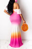 Ruffles Off Shoulder Maxi Dress