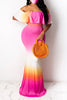 Ruffles Off Shoulder Maxi Dress