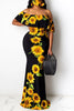 Ruffles Off Shoulder Maxi Dress