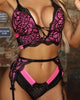 Cut-out Lace Garter Lingerie Set