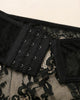 Eyelash Lace Sheer Mesh Garter Lingerie Set