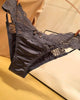 Satin Lace Cutout Seamless Bowknot Decor Panty