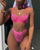 Spaghetti Strap Crochet Lace Bra Set