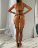 Crochet Lace Cutout Garter Lingerie Set