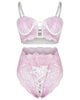 Crochet Lace Cutout Lace-up Lingerie Set