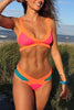 Color Block Bandage Bikini Set